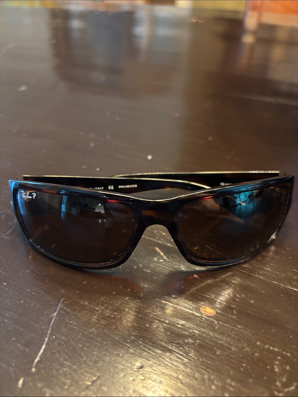 Ray-Ban Brown Wraparound Sunglasses model RB 4057